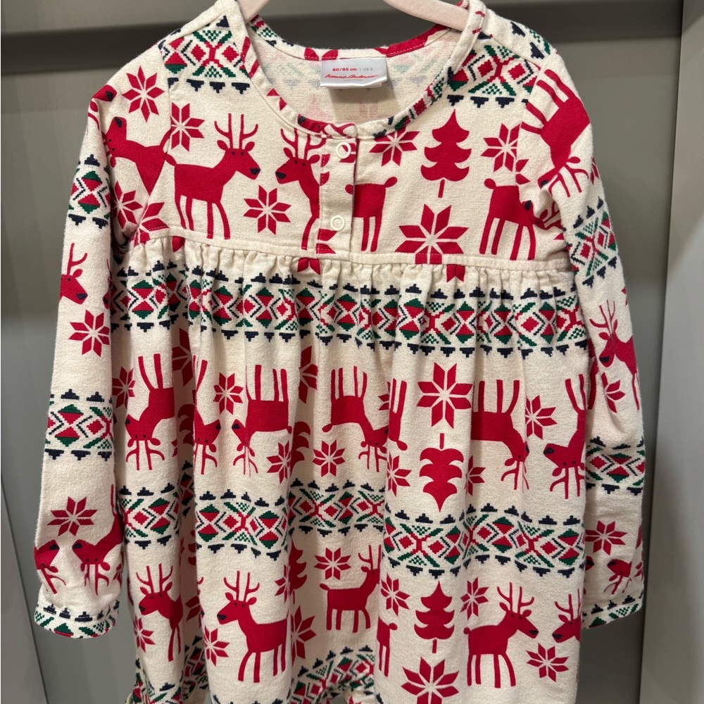 Mamma Anderson Toddler Girls Reindeer Dress - size 2T